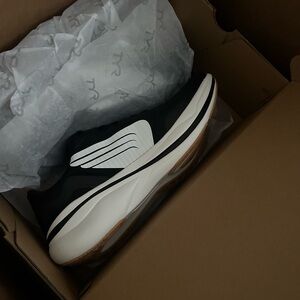 Men's Black and White Athletic Shoes